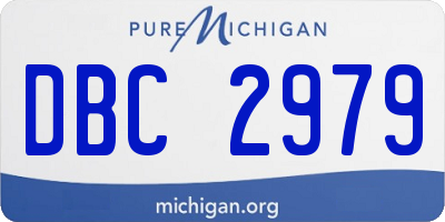 MI license plate DBC2979