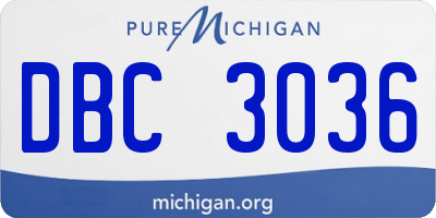 MI license plate DBC3036