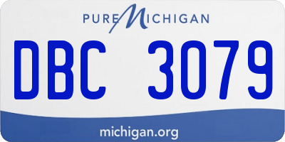 MI license plate DBC3079