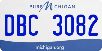 MI license plate DBC3082