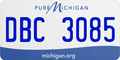 MI license plate DBC3085