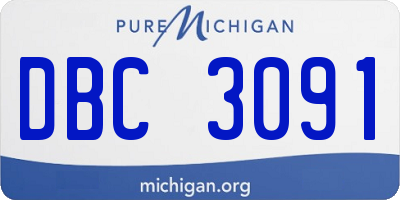 MI license plate DBC3091