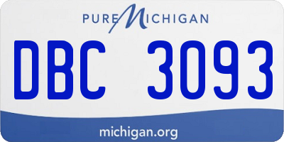 MI license plate DBC3093