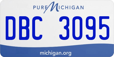 MI license plate DBC3095