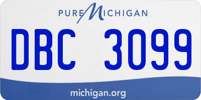 MI license plate DBC3099