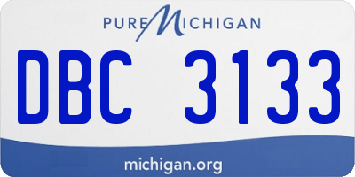 MI license plate DBC3133