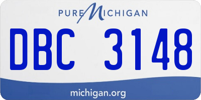 MI license plate DBC3148