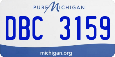 MI license plate DBC3159