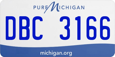 MI license plate DBC3166