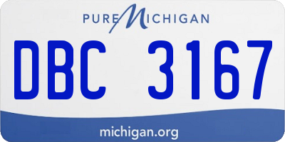 MI license plate DBC3167