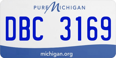 MI license plate DBC3169