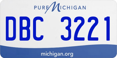 MI license plate DBC3221
