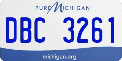 MI license plate DBC3261