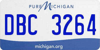 MI license plate DBC3264
