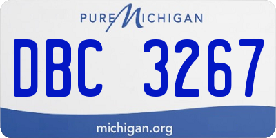MI license plate DBC3267