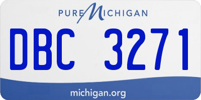 MI license plate DBC3271