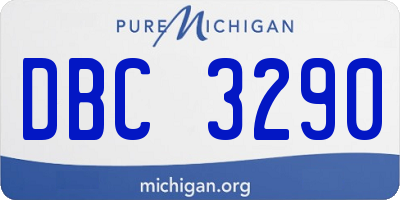 MI license plate DBC3290