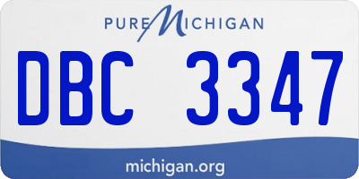 MI license plate DBC3347