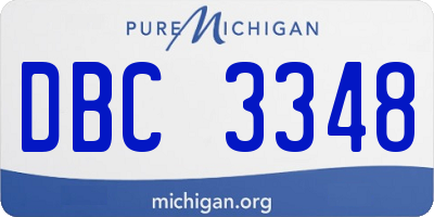 MI license plate DBC3348
