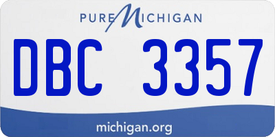 MI license plate DBC3357