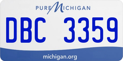 MI license plate DBC3359