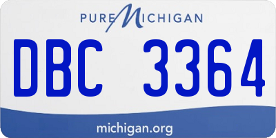 MI license plate DBC3364