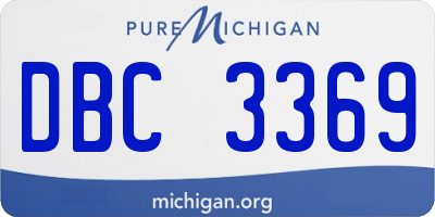 MI license plate DBC3369