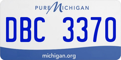 MI license plate DBC3370