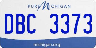MI license plate DBC3373