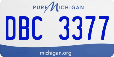 MI license plate DBC3377