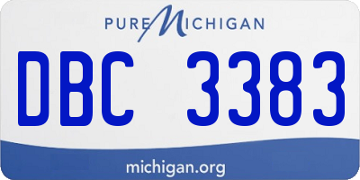 MI license plate DBC3383