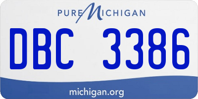 MI license plate DBC3386