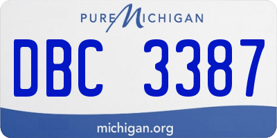MI license plate DBC3387