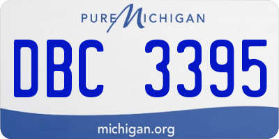 MI license plate DBC3395