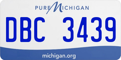 MI license plate DBC3439