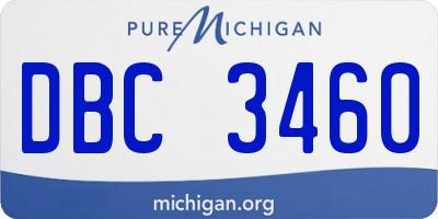 MI license plate DBC3460