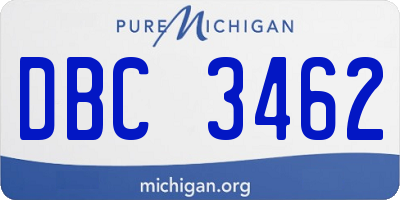 MI license plate DBC3462