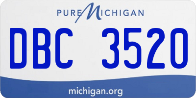 MI license plate DBC3520