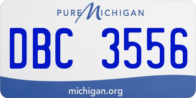 MI license plate DBC3556