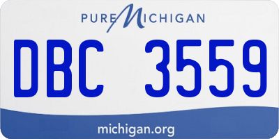 MI license plate DBC3559