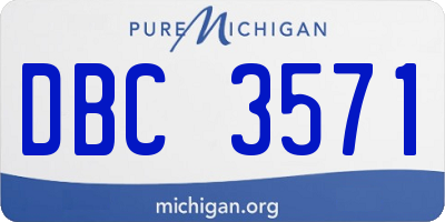 MI license plate DBC3571