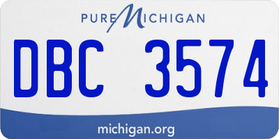 MI license plate DBC3574