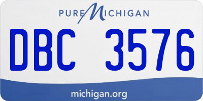 MI license plate DBC3576