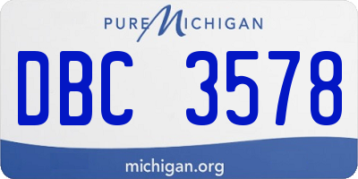 MI license plate DBC3578