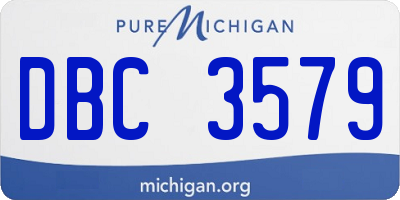 MI license plate DBC3579