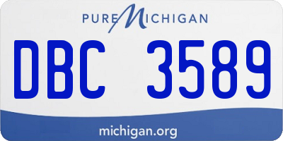 MI license plate DBC3589