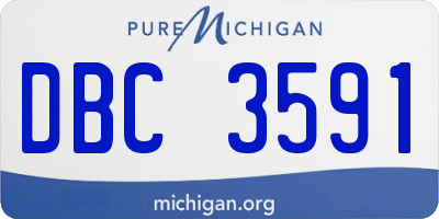 MI license plate DBC3591