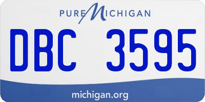 MI license plate DBC3595