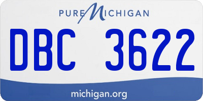 MI license plate DBC3622