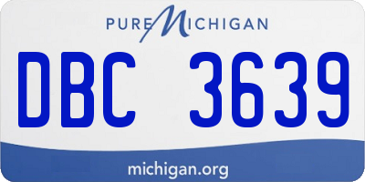 MI license plate DBC3639
